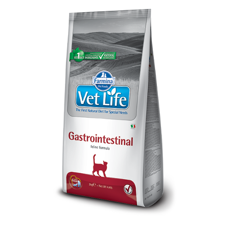 Farmina Vet Life Cat Gastrointestinal Сухой лечебный корм для взрослых кошек при заболеваниях ЖКТ – интернет-магазин Ле’Муррр